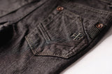Rowen Christian Brayden Slim Premium Jeans, rear pocket detail