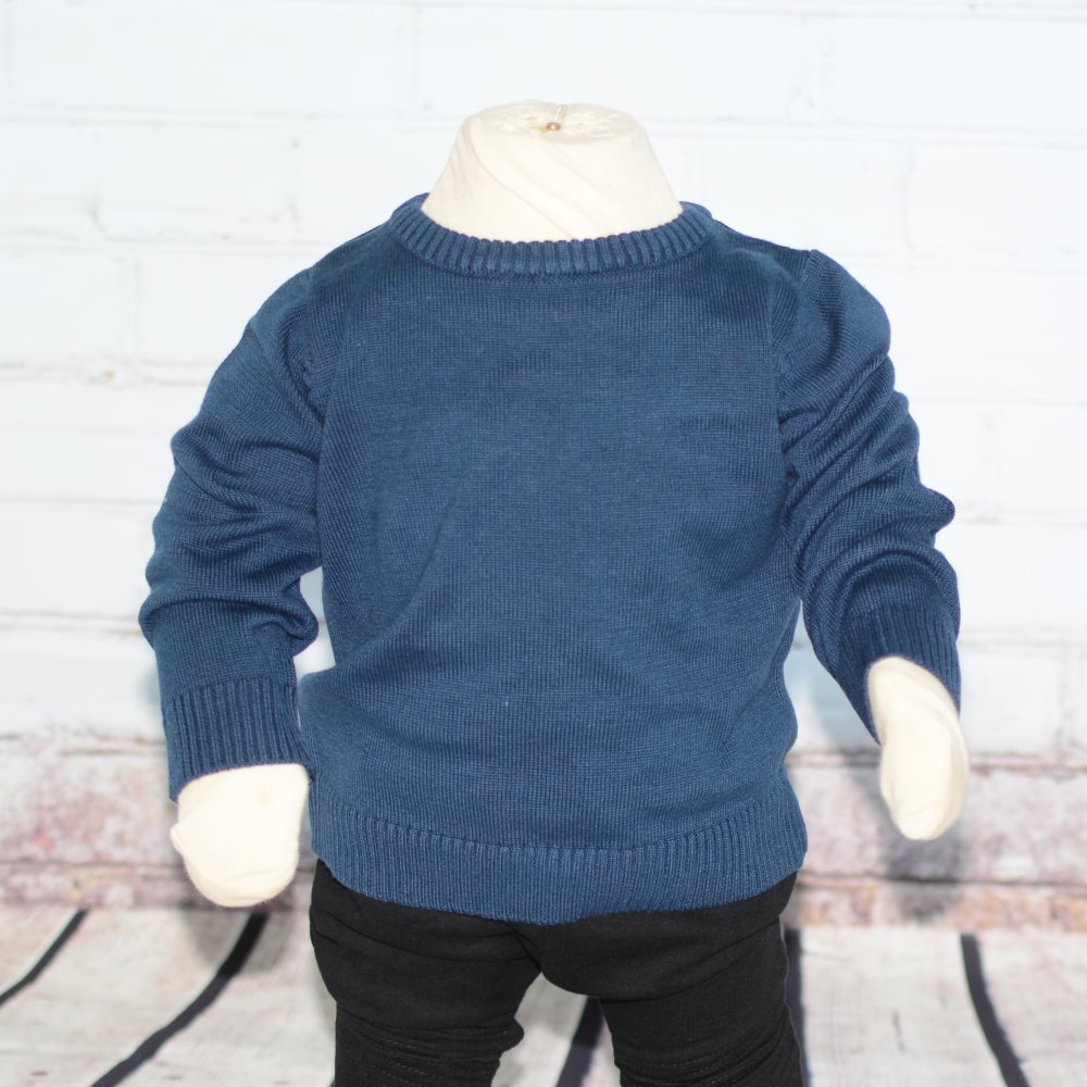 Navy Elbow Patch Sweater  Rock-a-boy, A Shop for Boys – Rock-a-boy Apparel