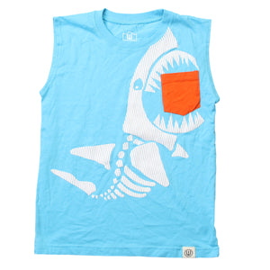 Toddler Boys Shark Muscle Tee by Wes & Willy