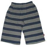 Jersey Knit Shorts, Blue/Grey Stripe