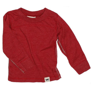 Ultra Soft Red Long Sleeve Boys T-shirt