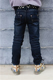 Rowen Christian Brayden Hipster Premium Jeans, Black Wash rear view