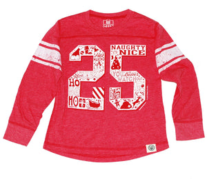 Boys Christmas Jersey Style T-shirt, Claus 25