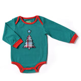 Baby Holiday Onesie - Green with Christmas Tree