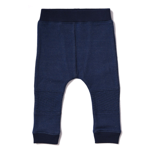 Baby Knit Biker Jogger - Indigo