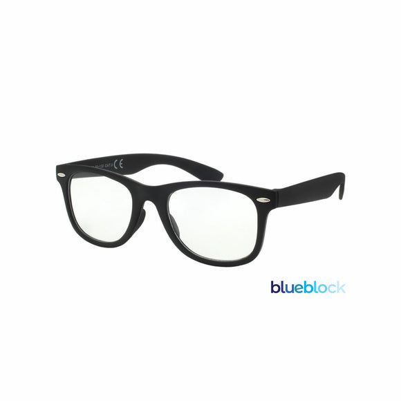 Black Retro Blue Light-Filtering Glasses