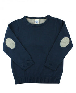 Navy Elbow Patch Sweater  Rock-a-boy, A Shop for Boys – Rock-a-boy Apparel