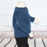 Navy Elbow Patch Sweater - Clearance!