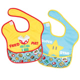 Nintendo Feed Me Waterproof Bibs, 2-pack