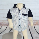 Dog Print Shirt & Orange Short Baby Set - Clearance!