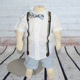 Suspender Shirt & Seersucker Short Baby Set - Clearance