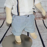 Suspender Shirt & Seersucker Short Baby Set - Clearance