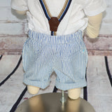 Suspender Shirt & Seersucker Short Baby Set - Clearance