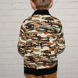 Camo Knit Bomber Jacket