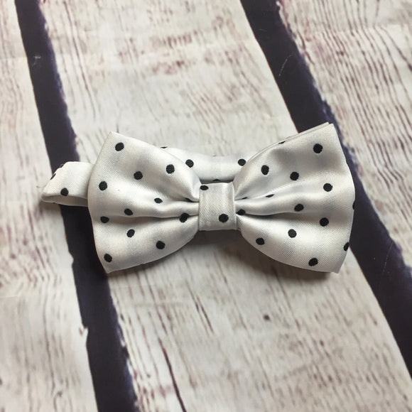 Boys Bow Tie - White Dot