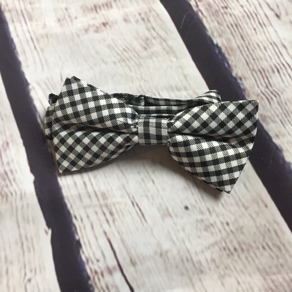 Boys Bow Tie - Black Check