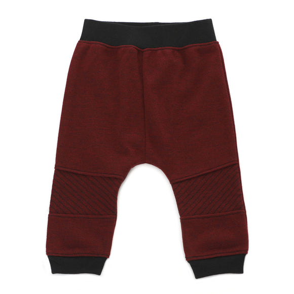 Baby Knit Biker Jogger - Crimson