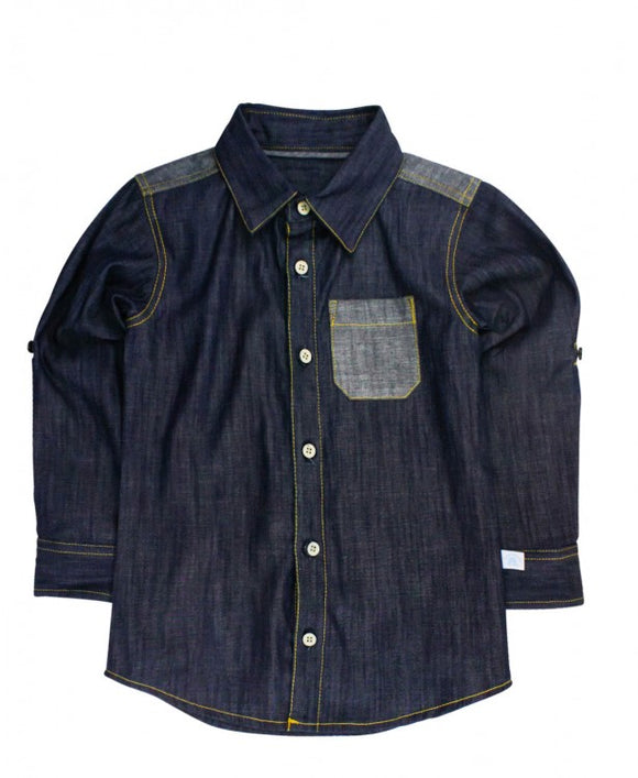 Dark Denim Button Down Shirt